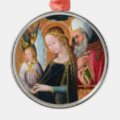The Expectant Madonna with Saint Joseph Round Ornament Aus Metall (Vorne)