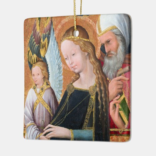 The Expectant Madonna with Saint Joseph Square Keramikornament (Links)