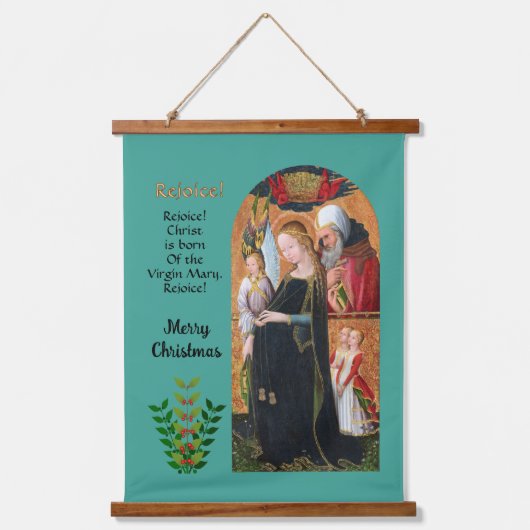 The Expectant Madonna with Saint Joseph Wandteppich Mit Holzrahmen (Vorderseite)