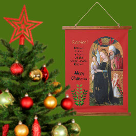 The Expectant Madonna with Saint Joseph Wandteppich Mit Holzrahmen