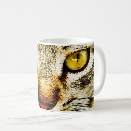 The expressive look of a domestic cat kaffeetasse (VorderseiteRechts)
