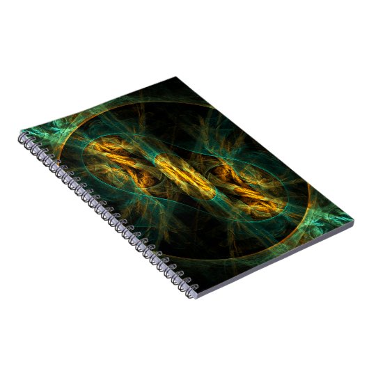 The Eye of the Dschungel Abstrakt Art Notebook Notizblock (Rechte Seite)