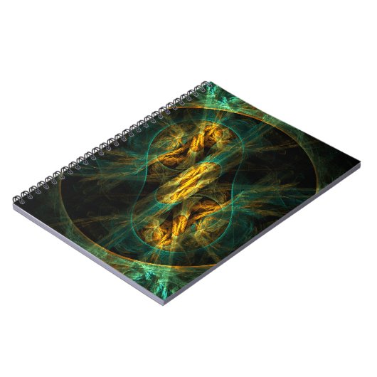 The Eye of the Dschungel Abstrakt Art Notebook Notizblock (Linke Seite)