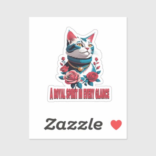 The Eyes of a Noble Feline Aufkleber (Blatt)