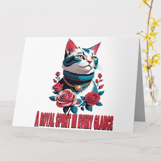 The Eyes of a Noble Feline Karte (Gelbe Blume)