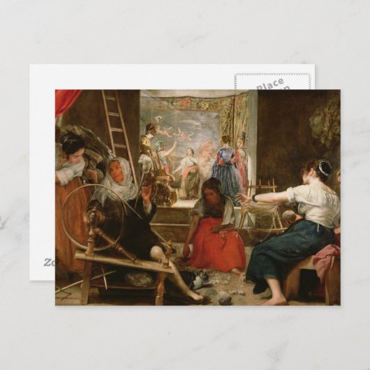 The Fable of Arachne, oder The Spinners, c.1657 (Ö Postkarte (Vorne/Hinten)
