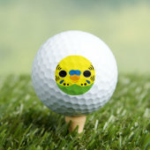 The face of a normal male budgie golfball (Insitu T-Shirt)