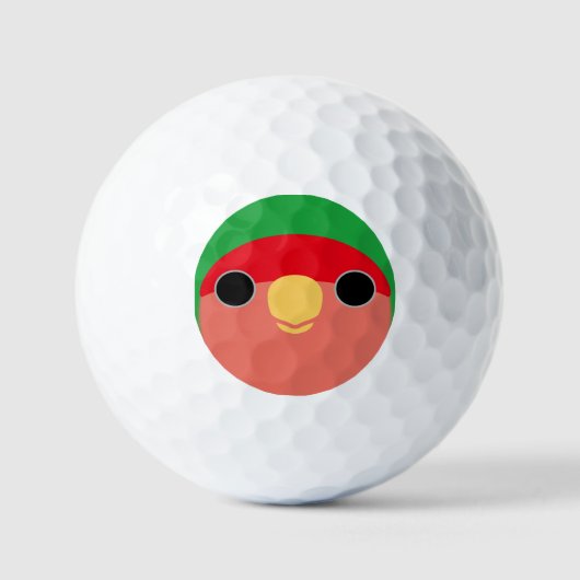 The face of a normal peach-faced lovebird golfball (Vorderseite)