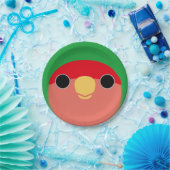 The face of a normal peach-faced lovebird pappteller (Party)