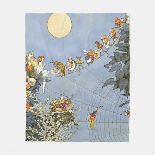 "The Fairies Birthday" von Heath Robinson Fleecedecke (Vorderseite)