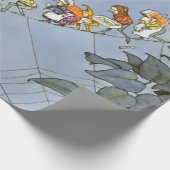 "The Fairies Birthday" von Heath Robinson Geschenkpapier (Ecke)