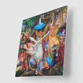 The Fairies' Favourite, John Anster Fitzgerald Quadratische Wanduhr (Winkel)