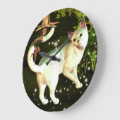 The fairy and the cat clock große wanduhr (Winkel)