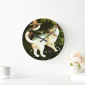 The fairy and the cat clock große wanduhr (Zuhause)