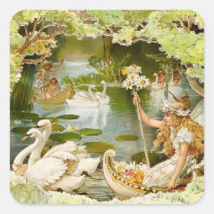 „The Fairy Lake“ von E S Hardy Quadratischer Aufkleber