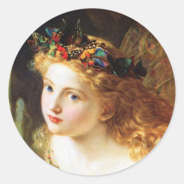 The Fairy Queen - Sophie Anderson Runder Aufkleber