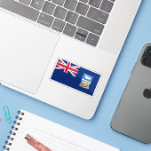 The Falkland Islands flag, Overseas Territory Aufkleber (Laptop mit iPhone)