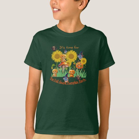 The Fall Guys Party- Kids Autumn T-Shirt (Vorderseite)