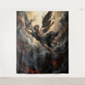 The Fall of Lucifer from Heaven Wandteppich (Vorderseite)