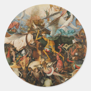 The Fall of the Rebel Angels, Pieter Bruegel 1562  Runder Aufkleber