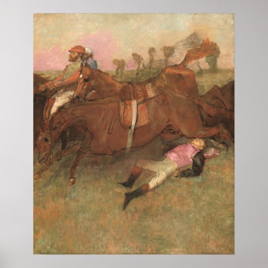 The Fallen Jockey - Edgar Degas Fine Art Poster (Vorne)