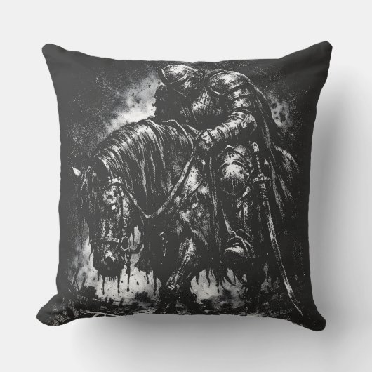 The Fallen Knight von BurnsInHell Kissen (Vorderseite)