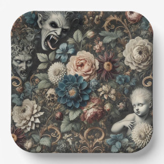 The Fallen Nursery – Gothic Floral Design Pappteller