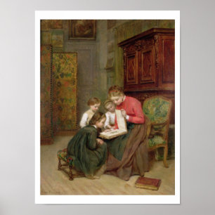 The Family Album, 1869 (oil on canvas) Poster