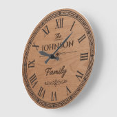 The Family JOHNSON Wall Clock Große Wanduhr (Winkel)