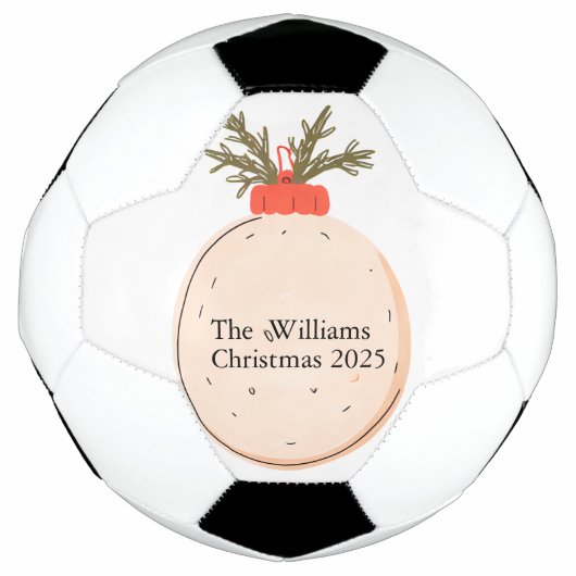 The Family Name Christmas 2025 Elegant Script Fußball (Vorderseite)