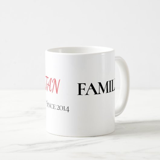 The Family Personalized Mug Kaffeetasse (VorderseiteRechts)