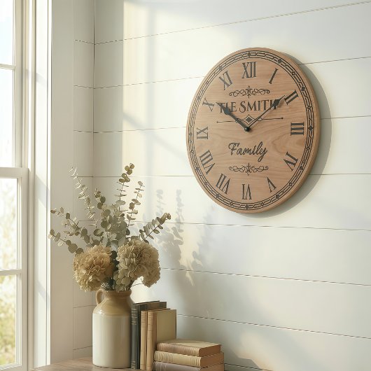The Family SMITH Wall Clock Große Wanduhr