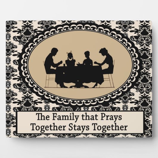 The Family that Prays Together Custom Platte Fotoplatte (Vorderseite)