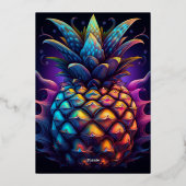 The Famous Mandelbrot Pineapple Folien Feiertagskarte (Rückseite)