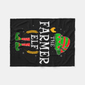 The Farmer Elf Group Matching Family Christmas Far Fleecedecke (Vorderseite (Horizontal))
