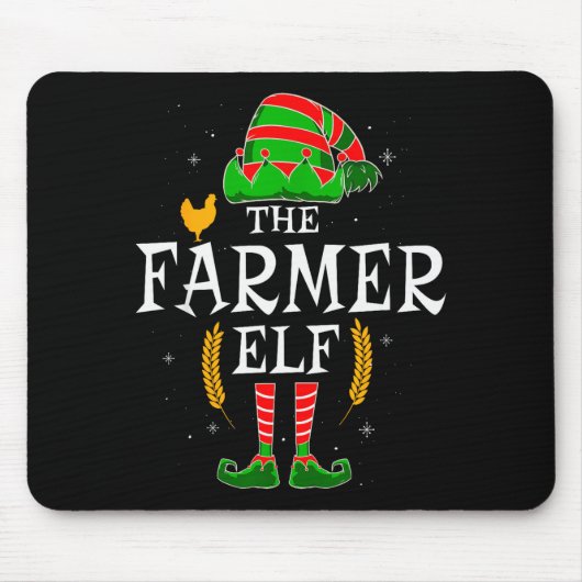 The Farmer Elf Group Matching Family Christmas Far Mousepad (Vorne)