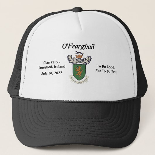 The Farrell Clan of Ireland 2022 RallyTrucker Hat Truckerkappe (Vorderseite)