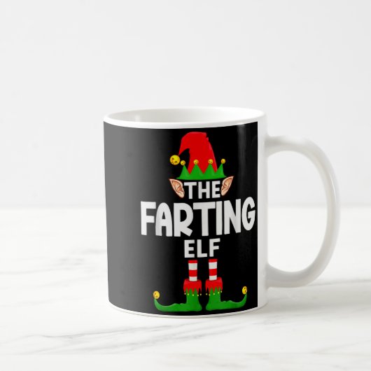 The Farting Elf Family Christmas Pajama Party  Kaffeetasse (Rechts)