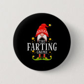 The Farting Gnome Christmas Matching  Button (Vorderseite)
