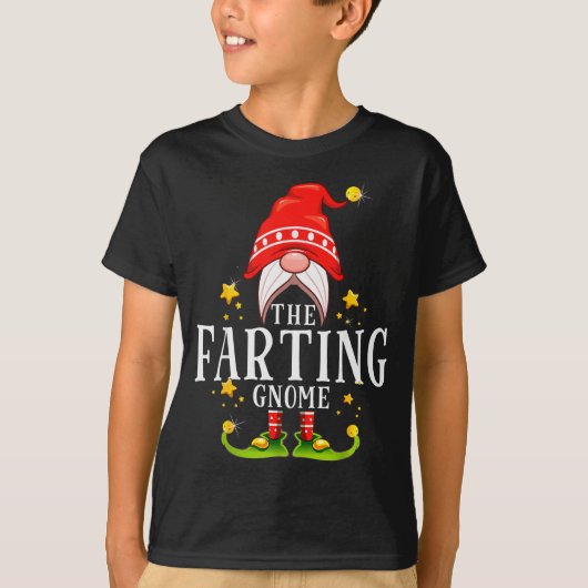 The Farting Gnome Christmas Matching T-Shirt (Vorderseite)