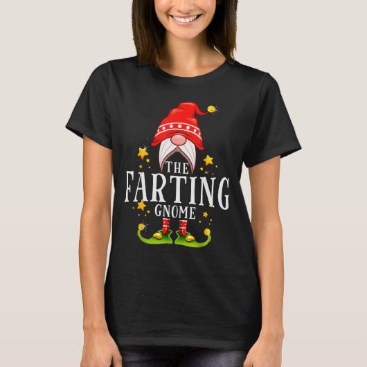The Farting Gnome Christmas Matching T-Shirt (Vorderseite)