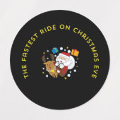 the fastest ride on the christmas eve etiketten (Design 1)