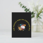 the fastest rie on the christmas eve karte (Stehend Vorderseite)