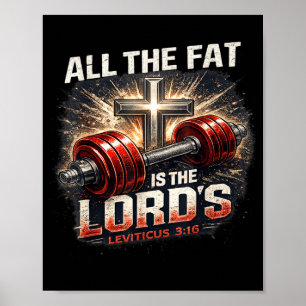 The Fat is Lords Fitnessstudio Christliches Workou Poster