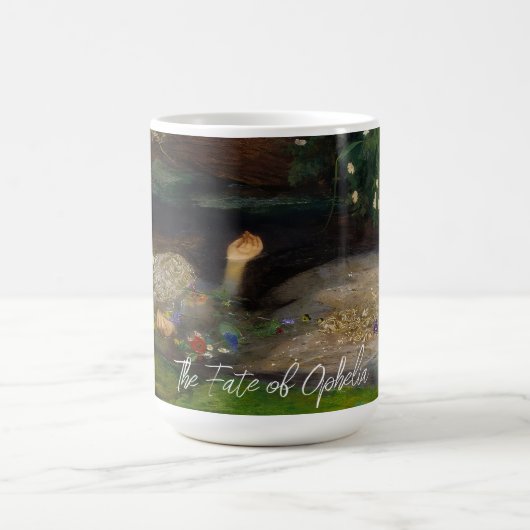 The Fate of Ophelia Customizable Text Kaffeetasse (Mittel)