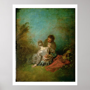 The Faux Pas, c.1717 (oil on canvas) Poster