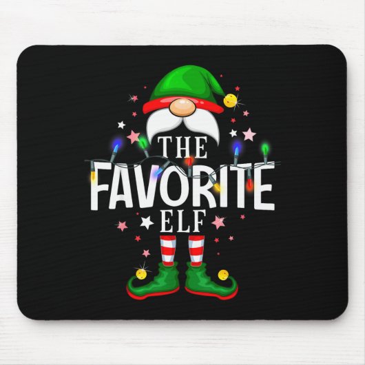 The Favorite Elf Christmas Family Pajama Party  Mousepad (Vorne)