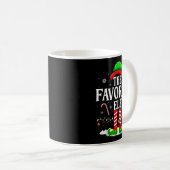 The Favorite Elf Funny Xmas Matching Family Christ Kaffeetasse (VorderseiteRechts)