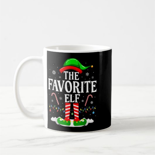 The Favorite Elf Funny Xmas Matching Family Christ Kaffeetasse (Links)