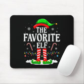 The Favorite Elf Funny Xmas Matching Family Christ Mousepad (Mit Mouse)